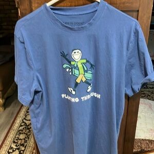 Life Is Good Navy Tee with Graphic medium men’s